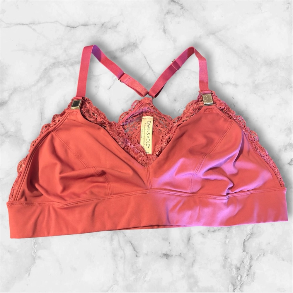 Davin & Adley Ella Maternity, Nursing & Pumping Bralette size xl deep rose